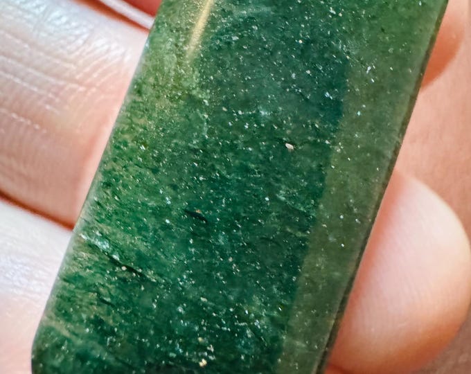 22.30 Carat Serpentine Gemstone. Beautiful Green for Pendant. Untreated. Cabochon. Unique Cut. Earth Mined. 30 x 14.7 x 4.6mm