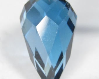 4.37 Carat Stunning Briolette Brilliant London Blue Topaz 13.30 x 7.00 x 7.00 mm  Loose Gemstone for Jewelry Making and Gifts. Earth Mined.
