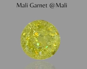0.855 Ct Natural Mali Lovely Natural Yellow Garnet Round Cut 5.0 x 5.0 x 4.2mm Loose Gemstone for Jewellery Making and Gifts. Earth Mined #2