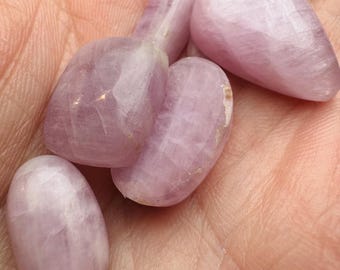 Pink Kunzite Cabochons. Untreated. Earth Mined. Pendant Stones. Healing Crystals. Polished Gemstones. Sold Individually.
