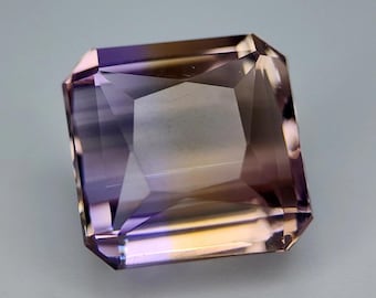 6.16 Carat Bright Bi-colour Ametrine 10.0 x 10.0 x 7.0 mm Natural and Untreated Loose Gemstone for Jewelry Making and Gifts. Earth Mined.