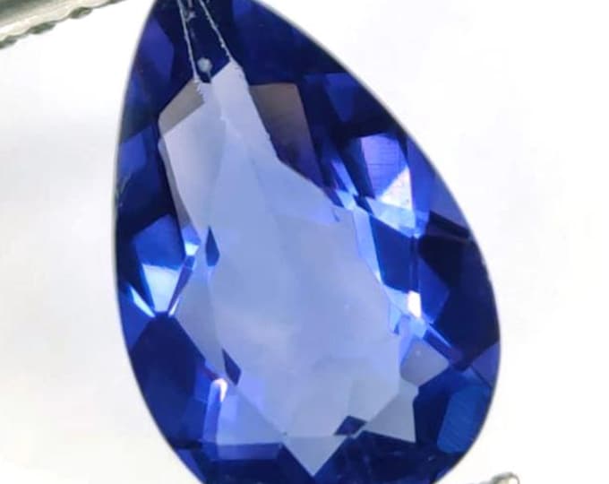 3.59 Cts Earth Mined Fluorite. Natural Color Change. Pear Cut 12.1 x 8.0 x 5.7 mm from Afghanistan. VS. Jewellery Supplies. Loose Gemstones.