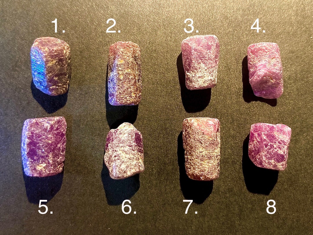 110 Ct Natural Red Star Ruby Rough Loose Gemstones – Raw Crystal Healing Lot (10-15mm, Opaque, Asterism Effect)