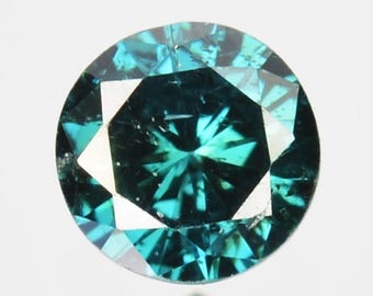 2.4 mm and 2.6 mm Diamond Bright Blue Diamonds Round Shape Gemstones for Jewelry Making and Gifts. Earth Mined and Sold Individually.