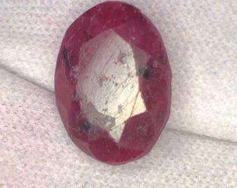 Ruby 9.90 Carat Oval Cut Natural Unheated Loose Gemstones. 14.8 x 10.9 x 6.8 mm. Birthstone Gift. Large Opaque Ruby. Genuine Mined.