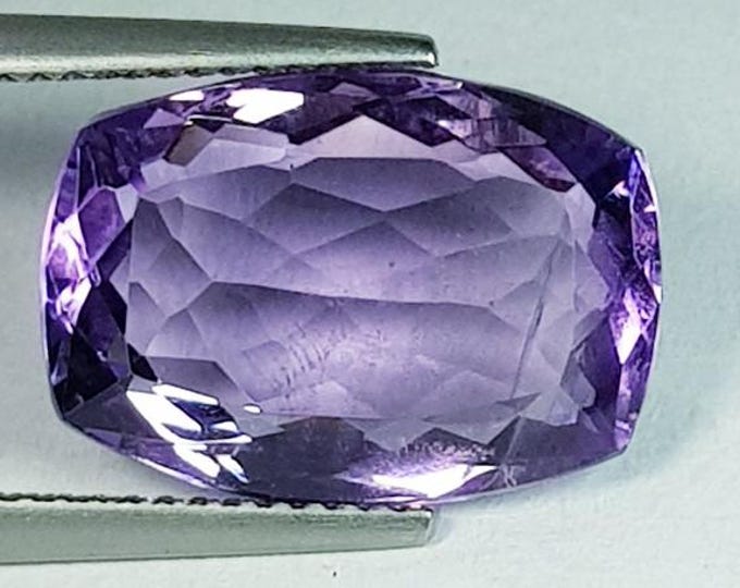 7.90 Carat Genuine Amethyst. Unheated. Faceted Purple Quartz. VVS. Loose Gemstones for Jewelry. 115.7 x 11.2 x 6.2 mm. Earth Mined Gemstones