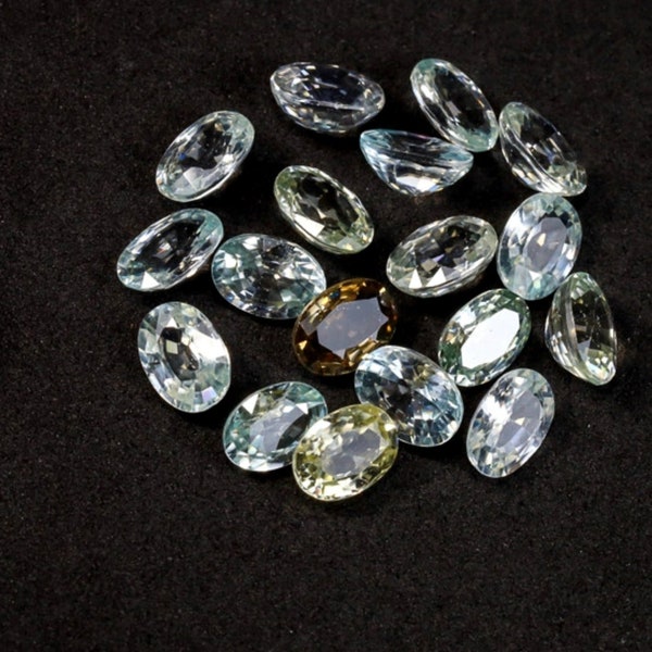 Natural Bright Zircon VVS Oval 7.0 x 5.0 x 3.0mm Loose Gemstones for Jewelry Making and Gifts. Earth Mined Sold Individually Not Lab Created