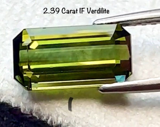 2.39 Ct Spectacular IF Natural Forest Verdilite Untreated 10.500 x 5.500 x 4.300 mm Loose Gemstone for Jewelry Making and Gifts.Earth Mined