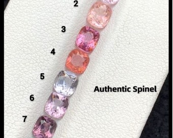 Earth Mined Natural Spinel. Loose Gemstones for Making Jewellery. Faceted Cushion Cut Burmese Spinel. Birthstone. Various Sizes Available