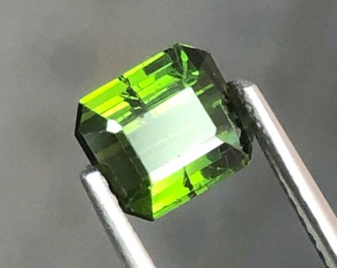 1.65 Carat Natural Tourmaline. Faceted Emerald Cut. Loose Gemstones for Jewelry. SI. Natural Untreated. 5.8 x 5 x 3.7 mm. Birthstone Gifts.