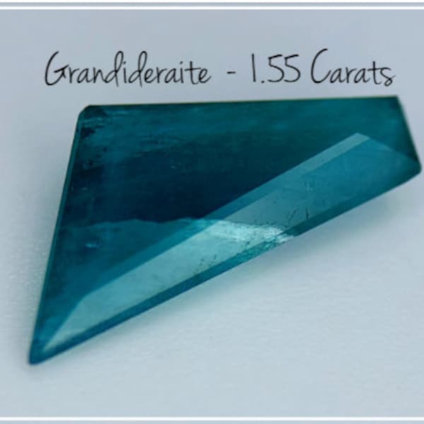1.55 Carat Rare 100% Genuine Mined Grandidierite. Loose Gemstone for Making Jewellery. Fantastic Blue Fancy Triangle Cut Gemstone.