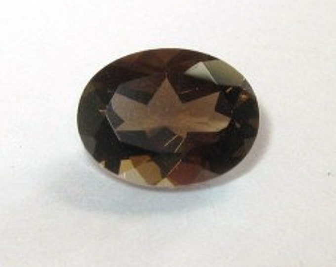 3.2 Carats Earth-Mined Smokey Brown Quartz. Faceted Oval Loose Gemstones for Jewelry. Untreated. 10 x 7.9mm. VS. Birthstone and Jewelry.