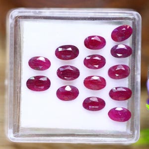 Natural Pigeon Blood Red Madagascar Oval Ruby VS 5.000 x 3.300 x 1.800 mm Approx Gemstones for Jewelry Making and Gifts. Sold Individually.