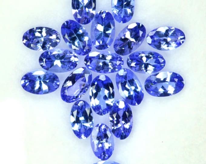 Pair of Natural Purple Blue Tanzanite Oval Cut Tanzania 4.50 x 2.50 x 2.00 mm Loose Gemstones for Jewelry Making and Gifts. Earth Mined