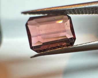 0.72 Carat Stunning Rose Colour Tourmaline. Emerald Cut. 6.500 x 4.7 x 2.6 mm. Loose Gemstone for Jewelry Making and Gifts. Earth Mined