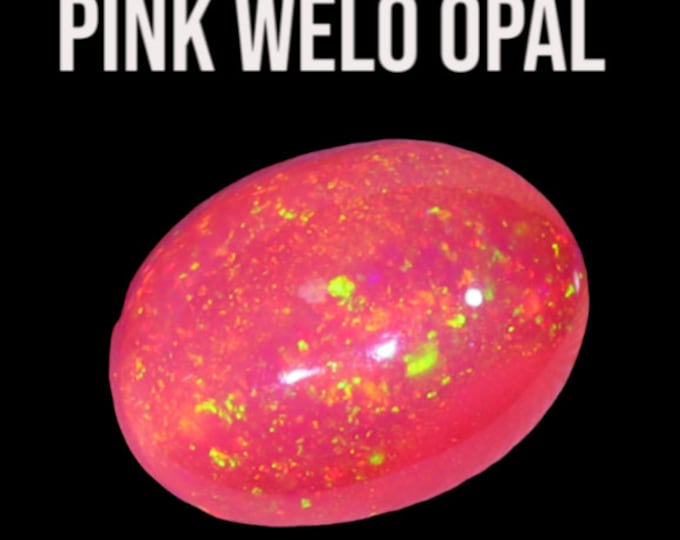 Pink Opal 1.06 Carat. Unique Gemstone. Genuine Earth Mined. Rare Cabochon Stone. Loose Gemstone for Jewelry. Smoked Opal. 9.9 x 5.9 x 3.6 mm