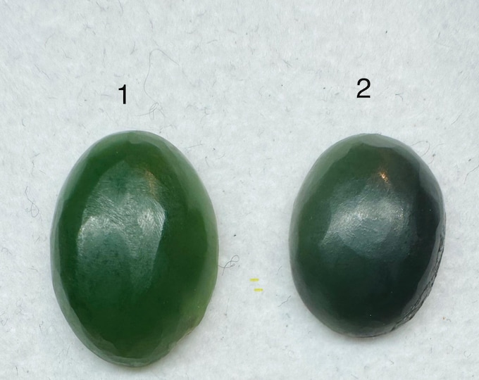 Rough Cab Natural Canadian Jade. Oval Cabochon for Rings and Jewellery Supplies. British Columbia Jade. Genuine Mined. Sold Separately.