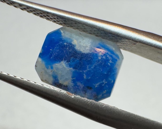 1.23 Ct Hauyne/Hauynite. Natural Rare Faceted Blue Gemstone. Vivid Blue Genuine Earth Mined.  8.0 x 6.0 x 4 mm. Untreated. Unique Piece.