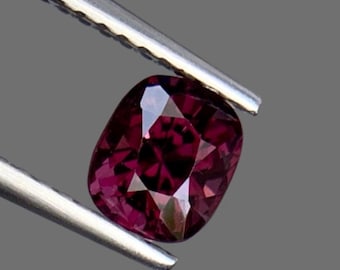 1.0 Carat Spinel Cranberry 100% Natural Unheated Cushion Cut 5.9 x 5.0 x 4.5  mm Loose Gemstone for Jewelry Making and Gifts. Earth Mined. 2