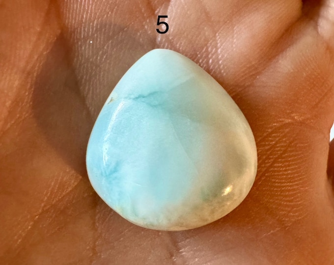 Genuine Mined Natural Larimar Cabochon Loose Gemstones. Individual Lost Atlantis Stones. Jewllery Supplies and Gifts. Various Sizes.