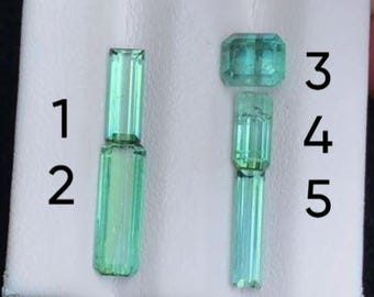 Natural Teal Tourmaline Gemstones. Earth Mined. Transparent Colourful Jewellery Supplies and Gifts. Teal Gemstones. Untreated. VS - SI Grade