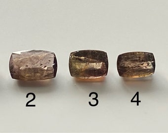 Earth Mined Axinite Loose Gemstones. Rare Mineral. Brown Faceted Gems for Jewellery. Cushion Cut. Various Pieces Available. SI-VS.