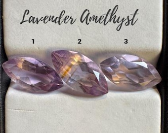 2.75 Ct Lavender Amethyst Marquise Cut.Loose Gemstones for Making Jewellery. Genuine Mined. SI Grade. Untreated. 14.3 x 7 x 5.3mm