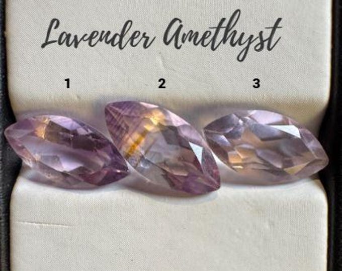 2.75 Ct Lavender Amethyst Marquise Cut.Loose Gemstones for Making Jewellery. Genuine Mined. SI Grade. Untreated. 14.3 x 7 x 5.3mm