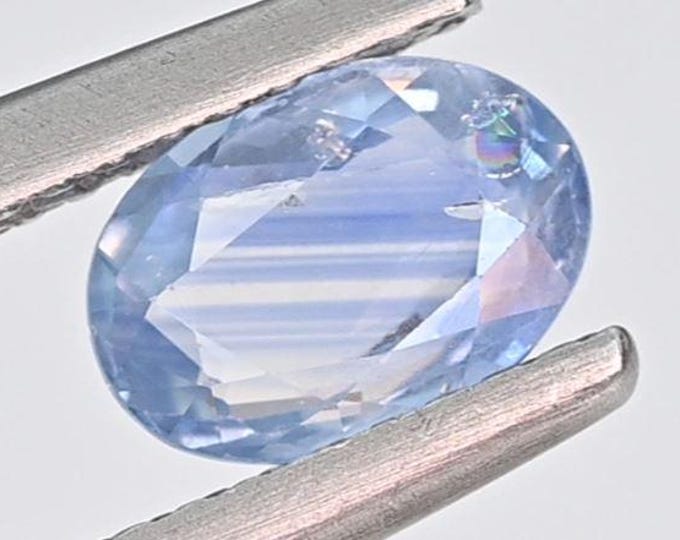 1.19 Carat Natural Blue Gray Sapphire. Oval Cut 7.2 x 5.1 x 3.3 mm. Loose Gemstone for Jewelry Making. Genuine Earth Mined. Included Grade