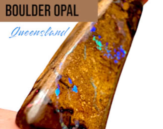 Earth Mined 31.45 Ct Natural Queensland Boulder Opal Rough. Jewellery Supplies Pendant Stones. Purple, Red Green and Blue Accents.