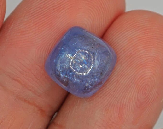 9.64 Carat Impressive Natural Sugar Loaf Tanzanite SI 11.200 x 11.200 x 7.400 mm Loose Gemstones for Jewelry Making and Gifts. Earth Mined.