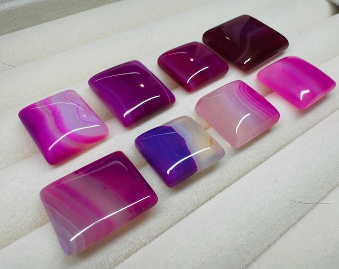 Pink Onyx Cabochons. Loose Gemstone for Jewelry Making. Artisan Jewellers and Gifts. Earth Mined. Sold Individually. Wire Wrapping Cabs.