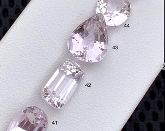 Blush Pink Kunzite Loose Gemstones from Afghanistan. VVS1. Various Cuts. Genuine Earth Mined. For Jewelry Making and Gifts.