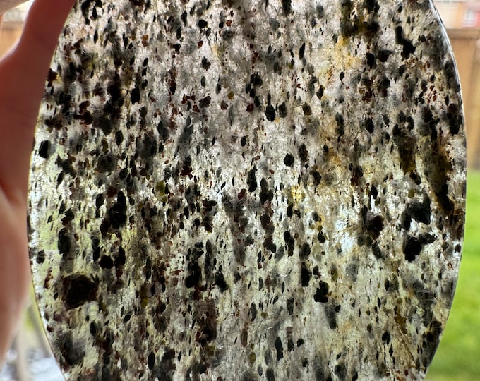 78.95 Carat Dendrite Agate Cabochon. 53.3 x 37.1 x 4.3 mm. Loose Gemstone for Jewelry Makers. Transparent. Genuine Earth Mined.