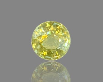 0.885 Ct Natural Mali Lovely Natural Yellow Garnet Round Cut 5.6 x 5.6 x 3.6mm Loose Gemstone for Jewellery Making and Gifts. Earth Mined #1