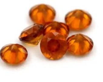 3x3mm Hessonite Garnet Pair for Jewelry. Bright Orange Loose Faceted Calibrated Gemstones.. Multiple Available Round . VS. Genuine Mined.