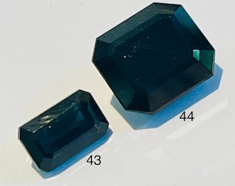 2.15 and 6.85 Carat Natural Green Black Tourmalines Cushion Cut Loose Gemstones for Jewelry Making, Jewelry Supplies and Gifts. Earth Mined.