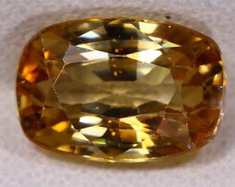 Discounted 1.62 Carat Golden Zircon Faceted SI 7.400 x 5.000 x 3.600 mm Loose Gemstones for Jewelry Making and Gifts. Earth Mined.