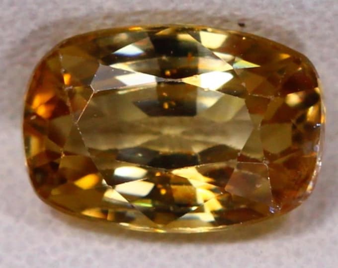 Discounted 1.62 Carat Golden Zircon Faceted SI 7.400 x 5.000 x 3.600 mm Loose Gemstones for Jewelry Making and Gifts. Earth Mined.