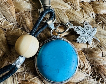 Genuine Blue Jasper Charm. Genuine Earth Mined. Dog Collar. Healing Crystal. Durable Purse Gemstone Charm Pendant. Real Gemstone. Handmade