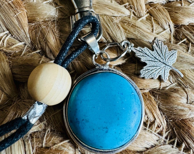 Genuine Blue Jasper Charm. Genuine Earth Mined. Dog Collar. Healing Crystal. Durable Purse Gemstone Charm Pendant. Real Gemstone. Handmade