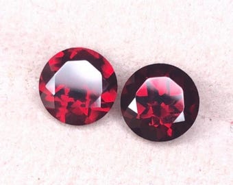 1.14 Carat Natural Deep Red Garnet Unheated Round 6.050 x 6.040 x 3.820 mm Loose Gemstone for Jewelry Making and Gifts. Genuine Earth Mined.