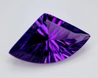 4.50 Ct Natural Amethyst Fancy Tri Cut. Top Quality. Loose Gemstones for Making Jewellery. Genuine Mined. Flashy Purple. Heated.