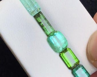 Natural Teal Tourmaline Gemstones. Earth Mined. Transparent Colourful Jewellery Supplies and Gifts. Teal Gemstones. Untreated. VS - SI Grade