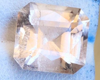 9.50 Ct Earth Mined Topaz Gemstone. Loose Gemstones for Jewelry. SI. 12.4 x 11.55 x 8.1 mm. Square Cut. Treated.