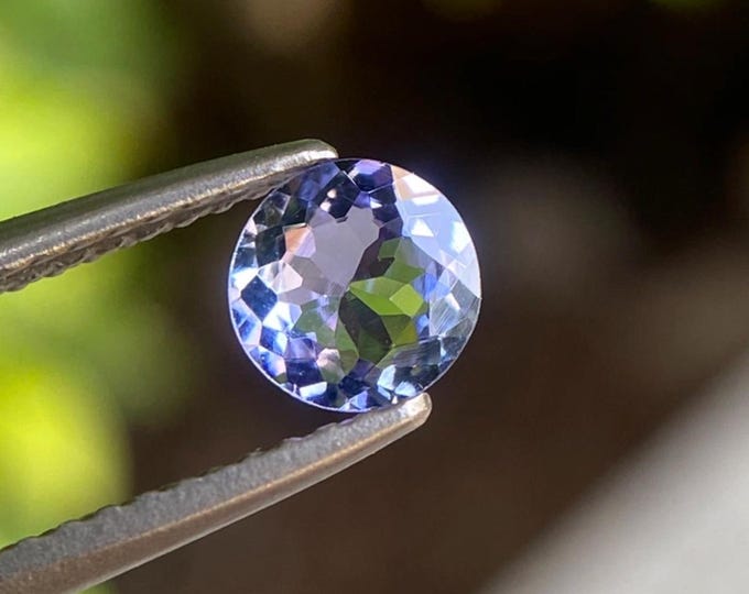 0.54 Natural Periwinkle Blue Tanzanite Round Cut Tanzania 5.500 x 5.500 x 2.700 mm Loose Gemstones for Jewelry Making and Gifts. Earth Mined