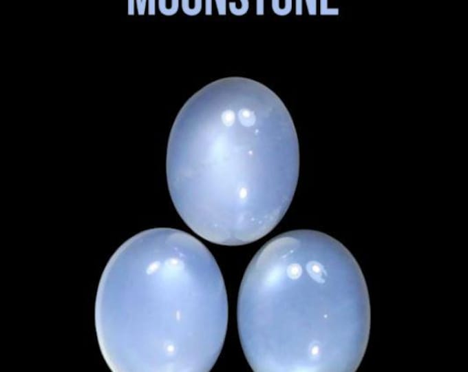 2.73 Carats Natural Moonstone. Natural Gemstone Cabochon. Medium Shine. Oval. 9.8 x 7.8 x 4.9 mm. Jewelry Supplies. Sold Individually.