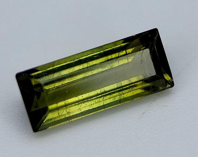 1.27 Carat Natural Tourmaline. Faceted Rectangle Cut. Loose Gemstones for Jewelry. SI. Natural Untreated. 10 x 4 x 3 mm. Birthstone Gifts.