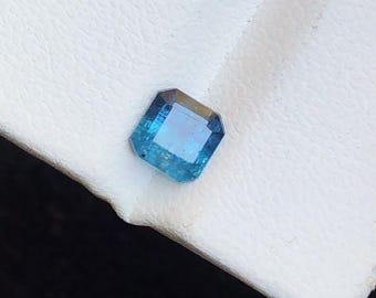 0.95 Carat Stunning Bi-Colour Tourmaline. Emerald Cut. Included. 5.2 x 5.2 x 3.6 mm. Loose Gemstone for Jewelry Making. Earth Mined.