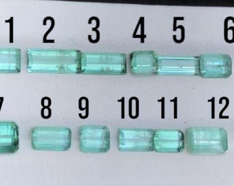 Natural Teal Tourmaline Gemstones. Earth Mined Transparent Colourful Jewellery Supplies and Gift. Green Gemstone. Untreated. VS - VVS Grade